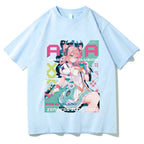 Kawaii Anime-Inspired Oversized Graphic Casual Japanese Streetwear Fashion T-Shirt