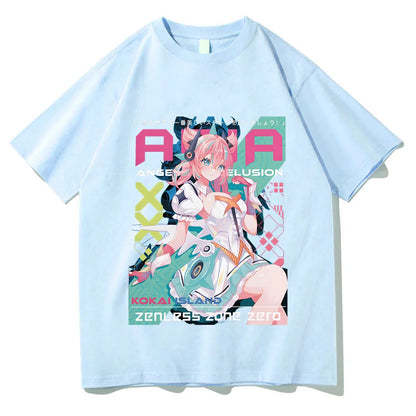 Kawaii Anime-Inspired Oversized Graphic Casual Japanese Streetwear Fashion T-Shirt