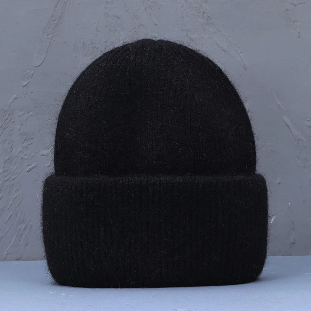 Soft Rabbit Fur Knit Beanie for Everyday Casual Outdoor Winter Fashion and Comfort Style