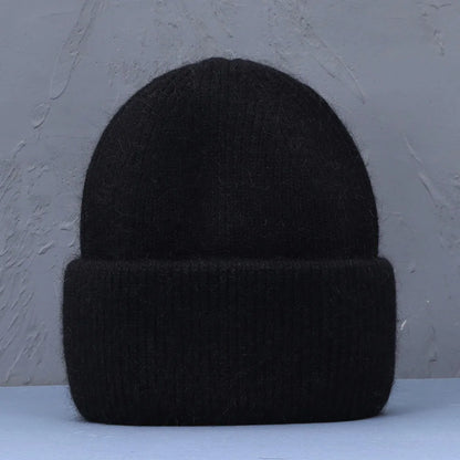 Soft Rabbit Fur Knit Beanie for Everyday Casual Outdoor Winter Fashion and Comfort Style
