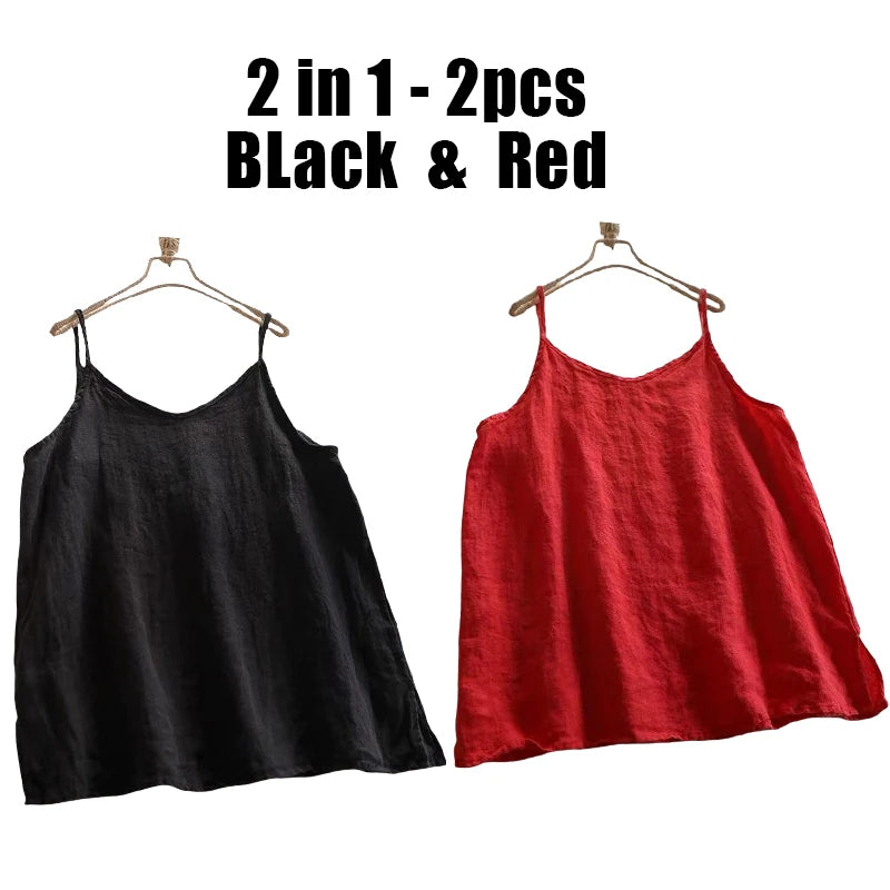 Relaxed V-Neck Camisole Tank Top with Lightweight Everyday Streetwear Styling