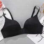 Seamless-Style Plunging V-Neck Wireless Bra with Smooth Molded Cups