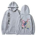 Anime Manga Hoodie With Minimalist Japanese Streetwear Floral Graphic Design