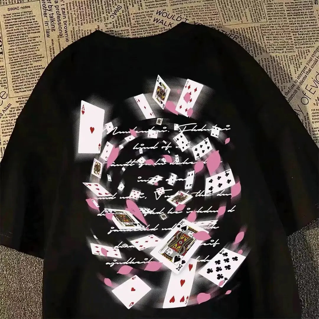 Retro Graphic Streetwear Cotton T-Shirt With Playful Print Artwork Design