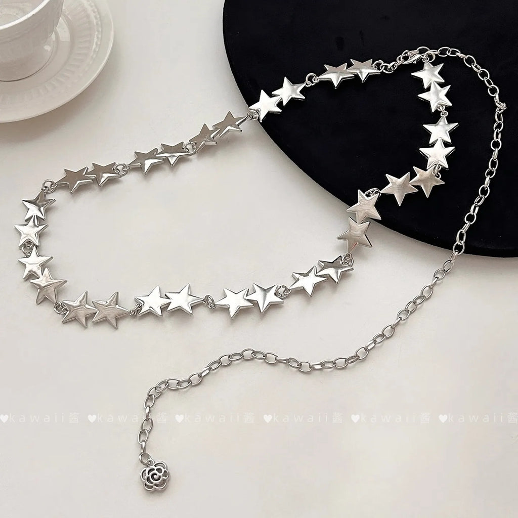 Star Charm Waist Belt Chain for Y2K, Punk and Alternative Fashion