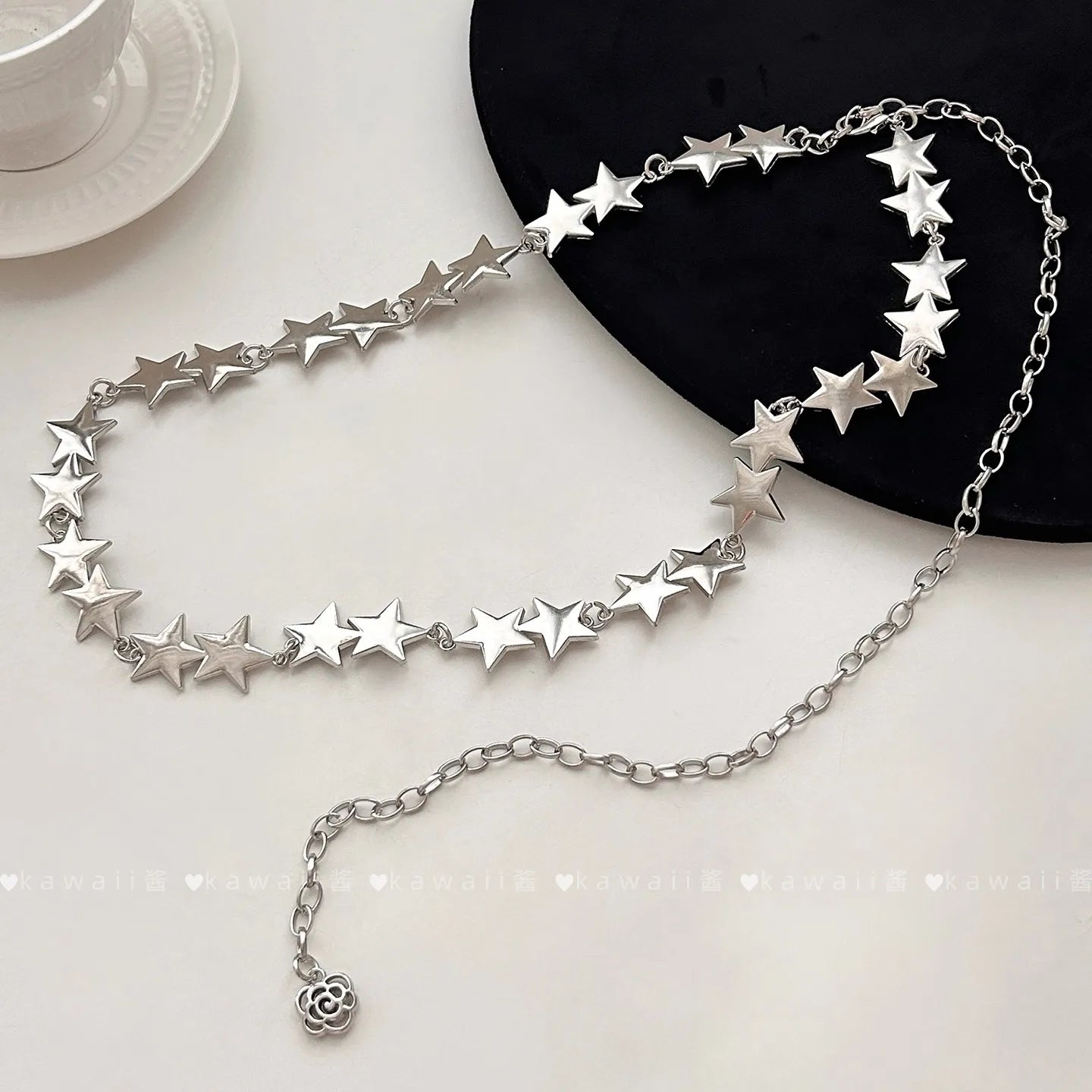 Star Charm Waist Belt Chain for Y2K, Punk and Alternative Fashion