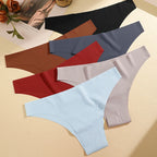 Six-Piece Seamless Low-Rise Brazilian Brief Set in Rich Solids