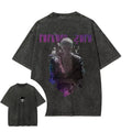 Dark Manga Swordsman Oversized Vintage Washed Streetwear T-Shirt