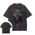 Dark Manga Swordsman Oversized Vintage Washed Streetwear T-Shirt