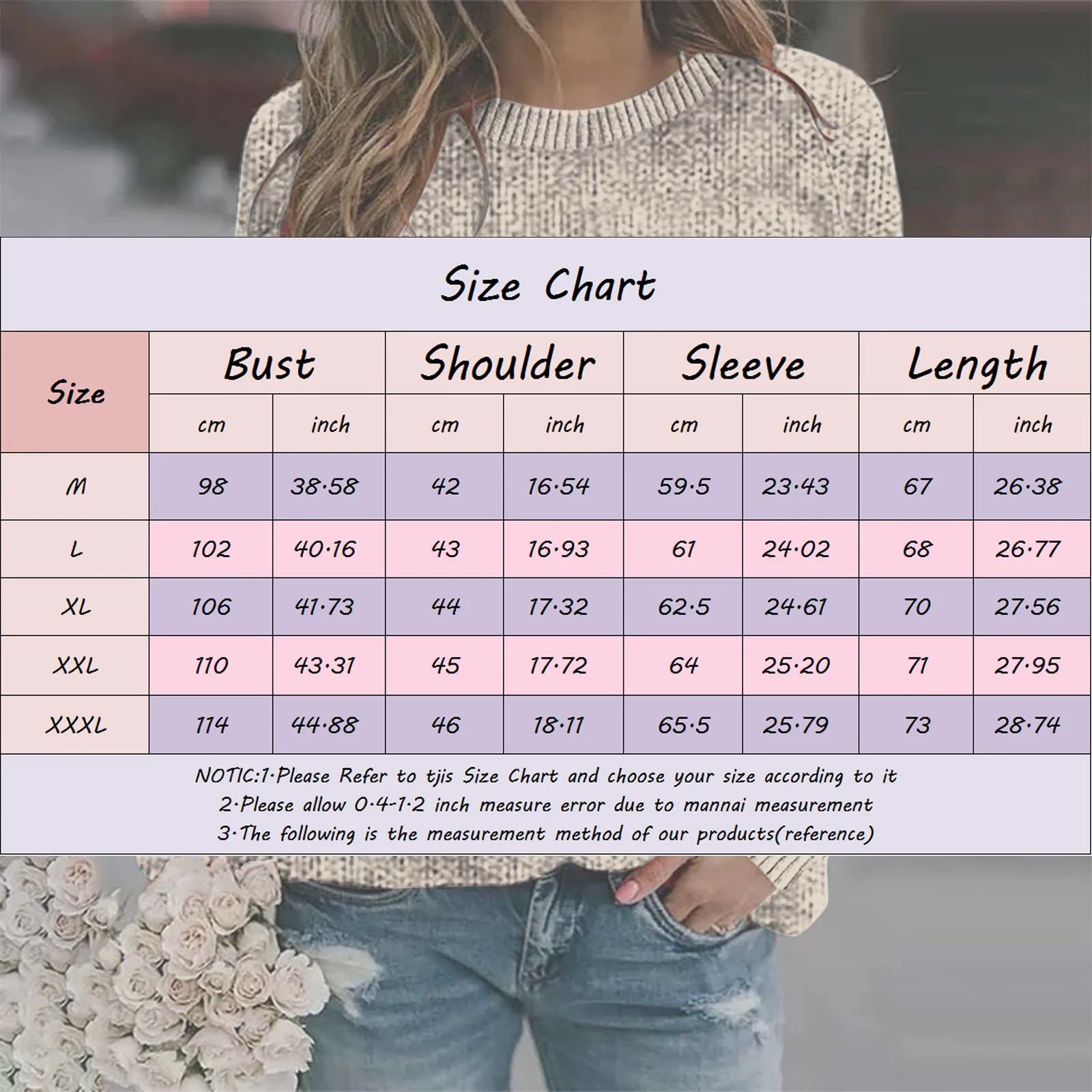 Women's Minimalist Embroidered Graphic Crew Neck Relaxed Knit Streetwear Sweater