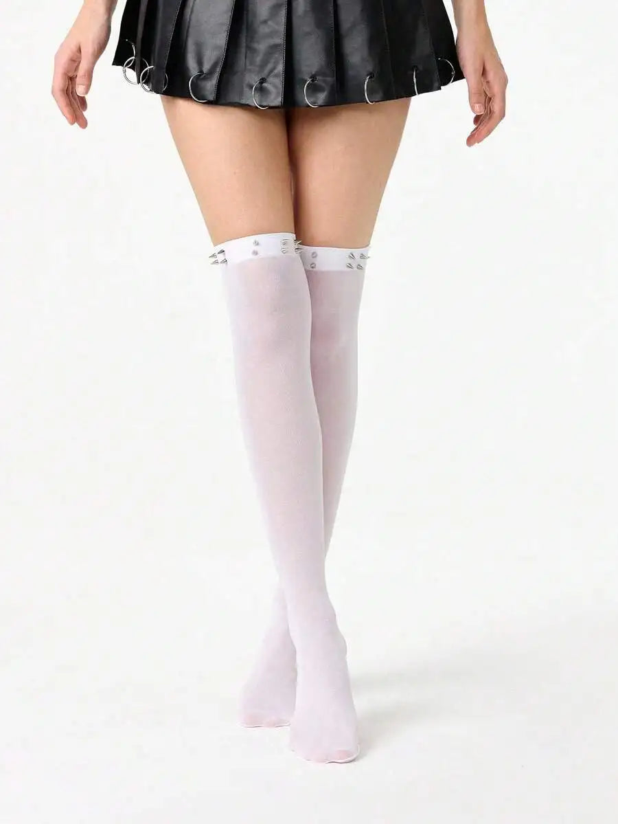 Decorative Bow Knee High Socks with Minimalist Everyday Design for Contemporary Fashion Styling