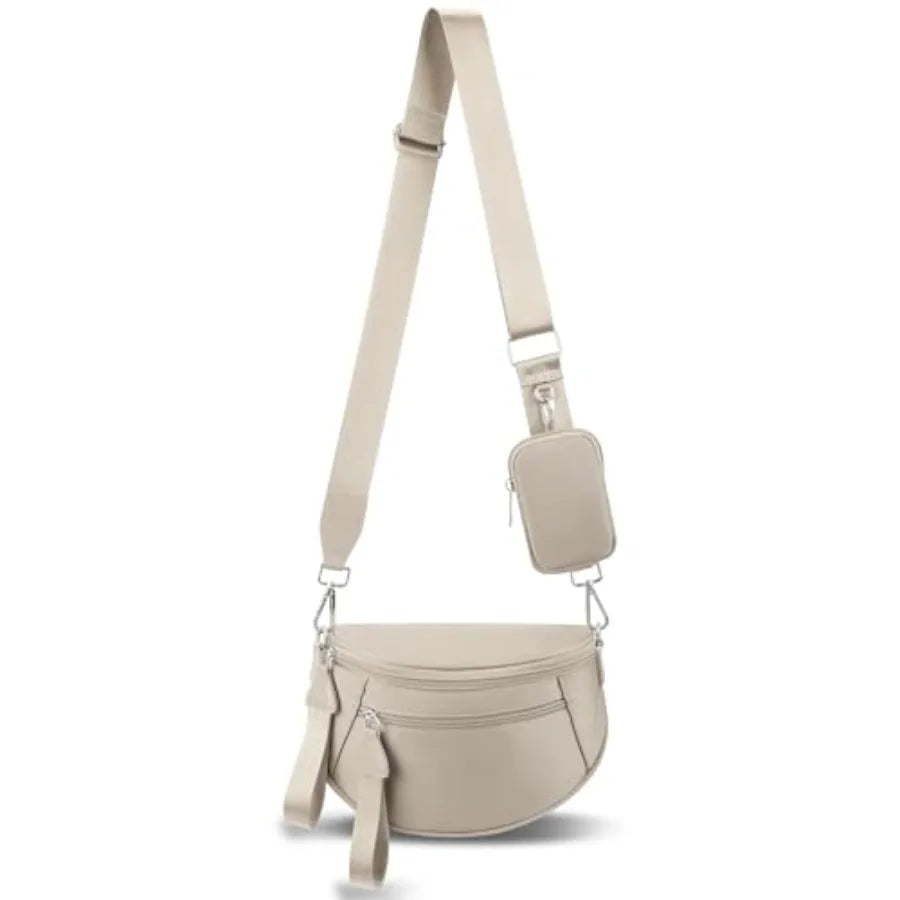 Checkered Crossbody Belt Bag with Adjustable Strap Everyday Travel Design
