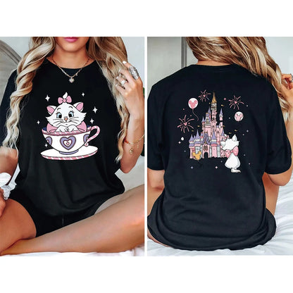 Princess Cat Anime Graphic Soft Cotton Kawaii Casual T-Shirt