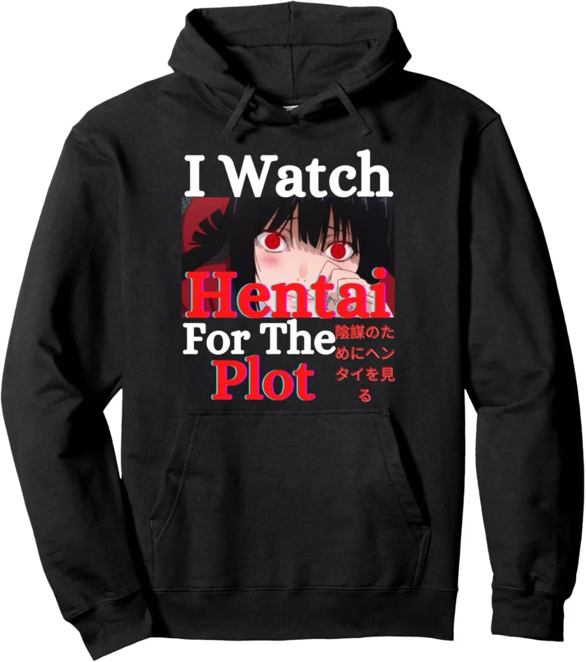 Anime Humor Graphic Hoodie with Bold Manga Streetwear Typography