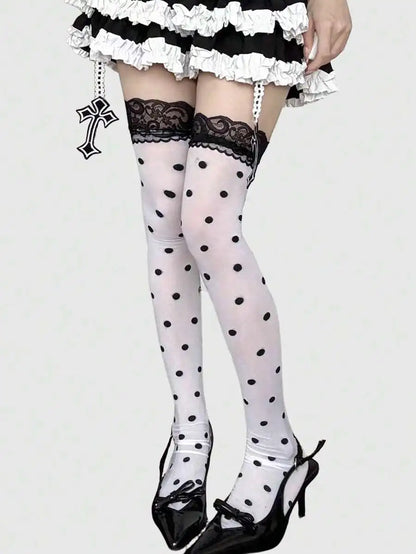 Decorative Bow Knee High Socks with Minimalist Everyday Design for Contemporary Fashion Styling