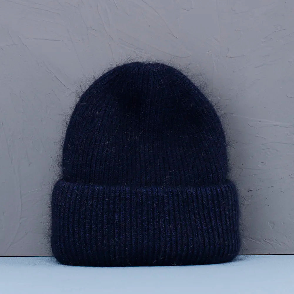 Soft Rabbit Fur Knit Beanie for Everyday Casual Outdoor Winter Fashion and Comfort Style