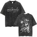 Minimal Gothic Streetwear Oversized Washed Graphic T-Shirt