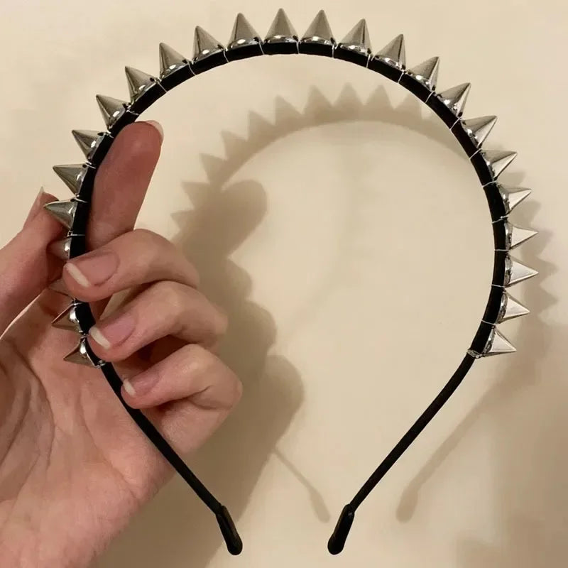 Gothic Spike Headband Punk Rivet Statement Alternative Fashion Accessory
