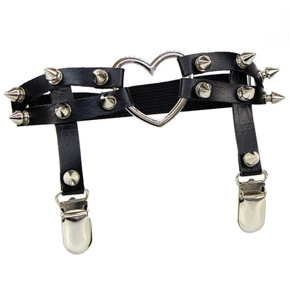 Punk Harness Thigh Garter Belt Alternative Gothic Statement Leg Accessory