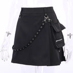 Plaid Tiered Ruffle Mini Skirt Lace Trim Gothic Inspired Alternative Bottom