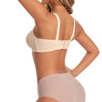 Six-Piece Wire-Free T-Shirt Bra Set with Lace Trim and Center Tassel