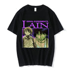 Cyber Anime Duo Oversized Manga Goth Streetwear T-Shirt