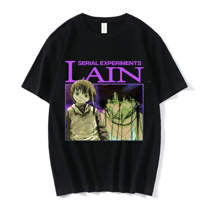 Cyber Anime Duo Oversized Manga Goth Streetwear T-Shirt