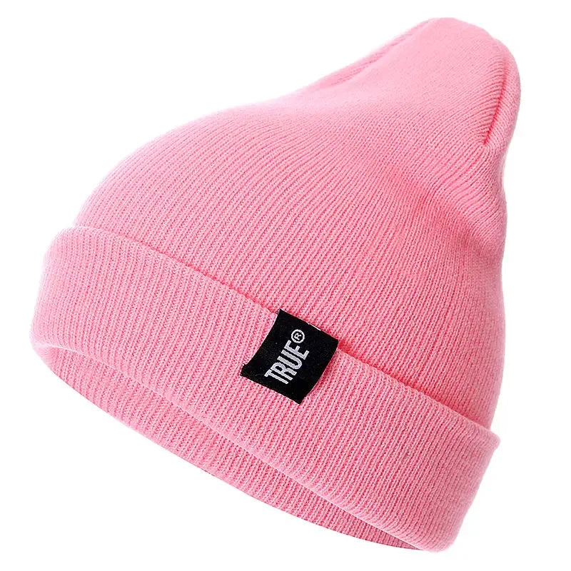 Minimalist Solid Knit Beanie with Stretch Blend Fabric for Everyday Streetwear Casual Style