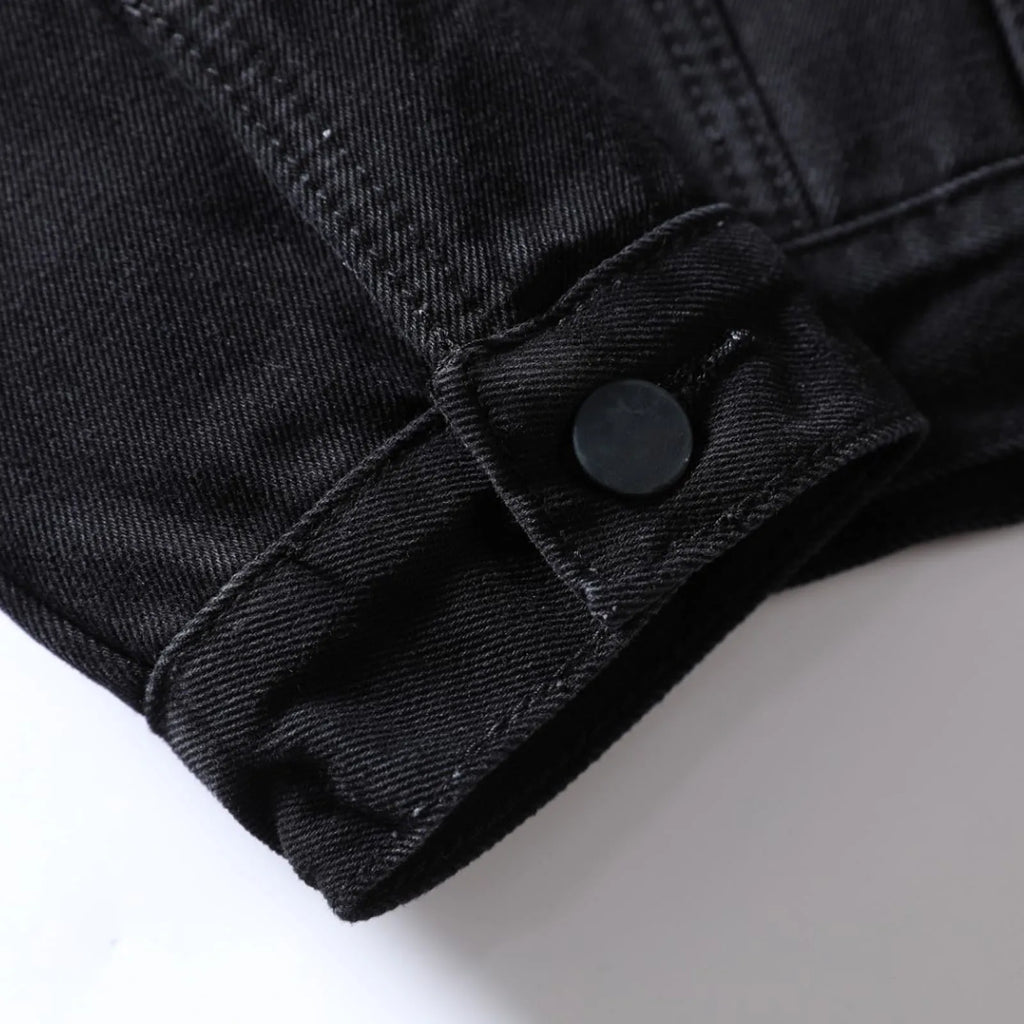 Men's Utility Inspired Button Front Jacket with Warm Lined Casual Streetwear Design