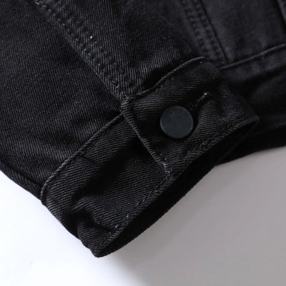 Men's Utility Inspired Button Front Jacket with Warm Lined Casual Streetwear Design