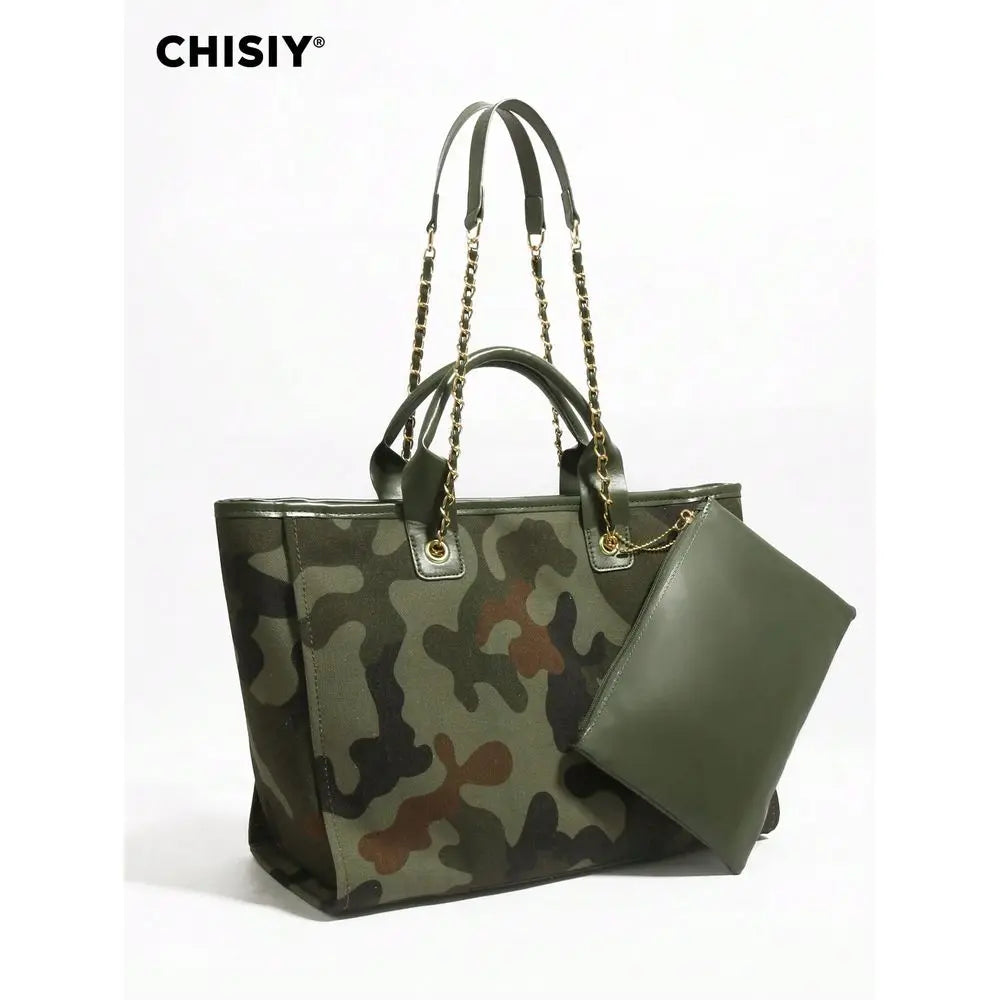 Utility Inspired Oversized Tote Bag with Relaxed Shoulder Carry