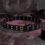 Double Row Rivet Belt for Gothic Punk and Alternative Fashion