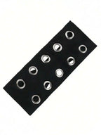 Grommet Detail Headband Punk Alternative Streetwear Hair Accessory