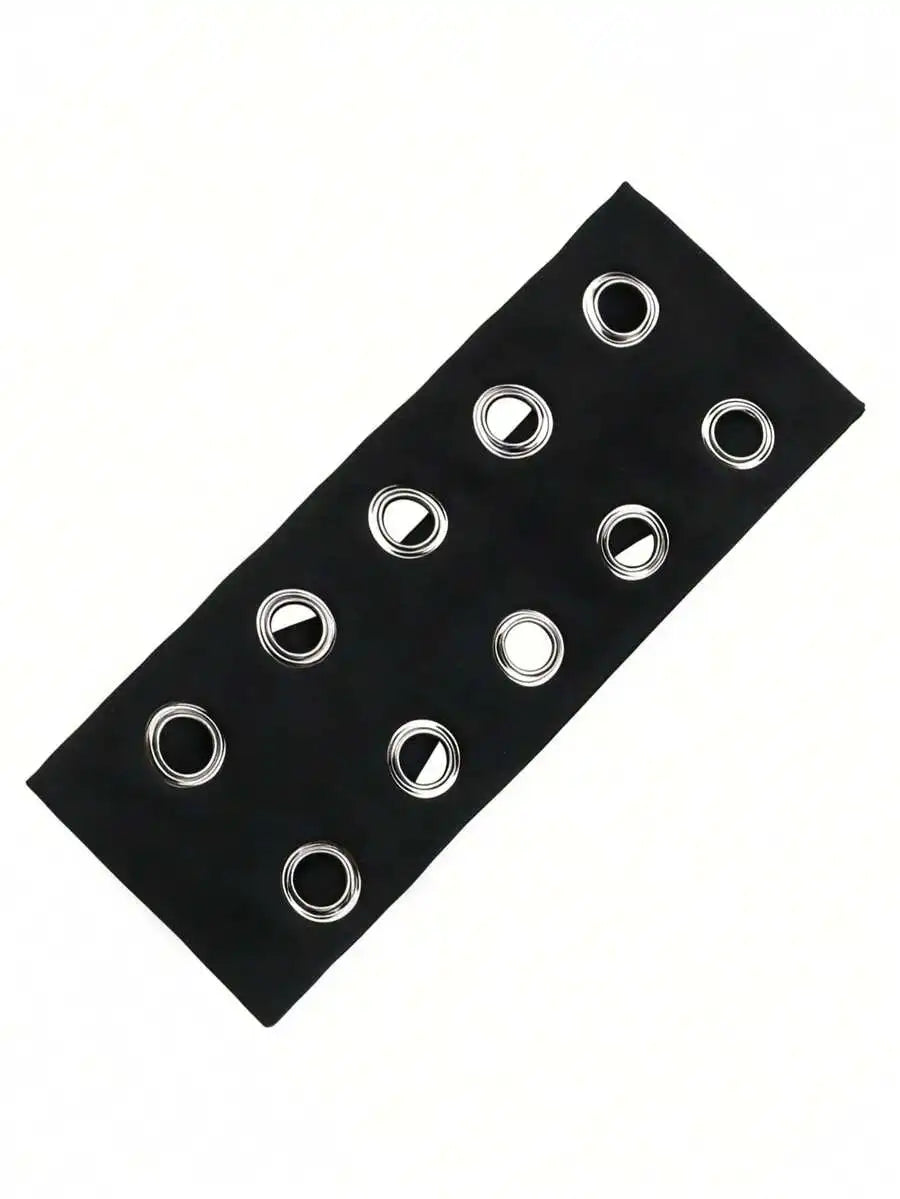 Grommet Detail Headband Punk Alternative Streetwear Hair Accessory