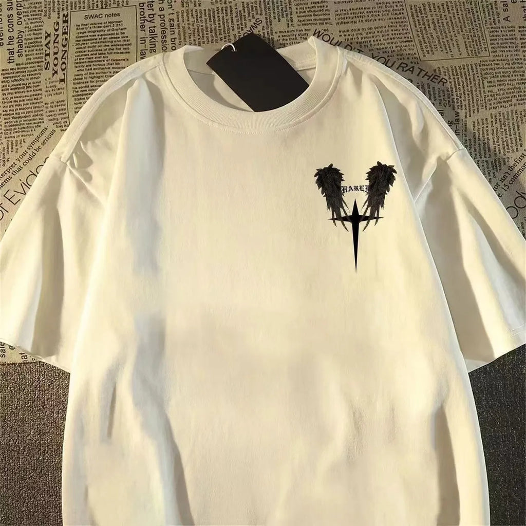 Urban Wing Graphic Streetwear T-Shirt With Casual Oversized Fit Style