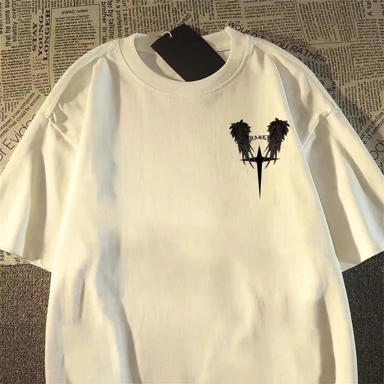 Urban Wing Graphic Streetwear T-Shirt With Casual Oversized Fit Style