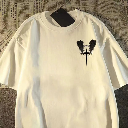 Urban Wing Graphic Streetwear T-Shirt With Casual Oversized Fit Style