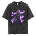 Phantom Aura Anime Graphic Oversized Washed Cotton Streetwear T-Shirt