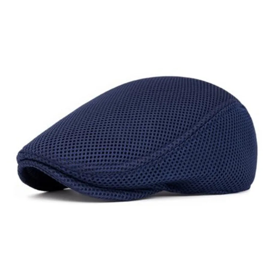 Breathable Mesh Ivy Flat Cap Cotton Casual Vintage Driving Streetwear Hat