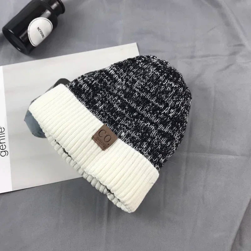 Brimless Ribbed Polyester Knit Beanie for Everyday Winter Casual Streetwear and Travel Comfort