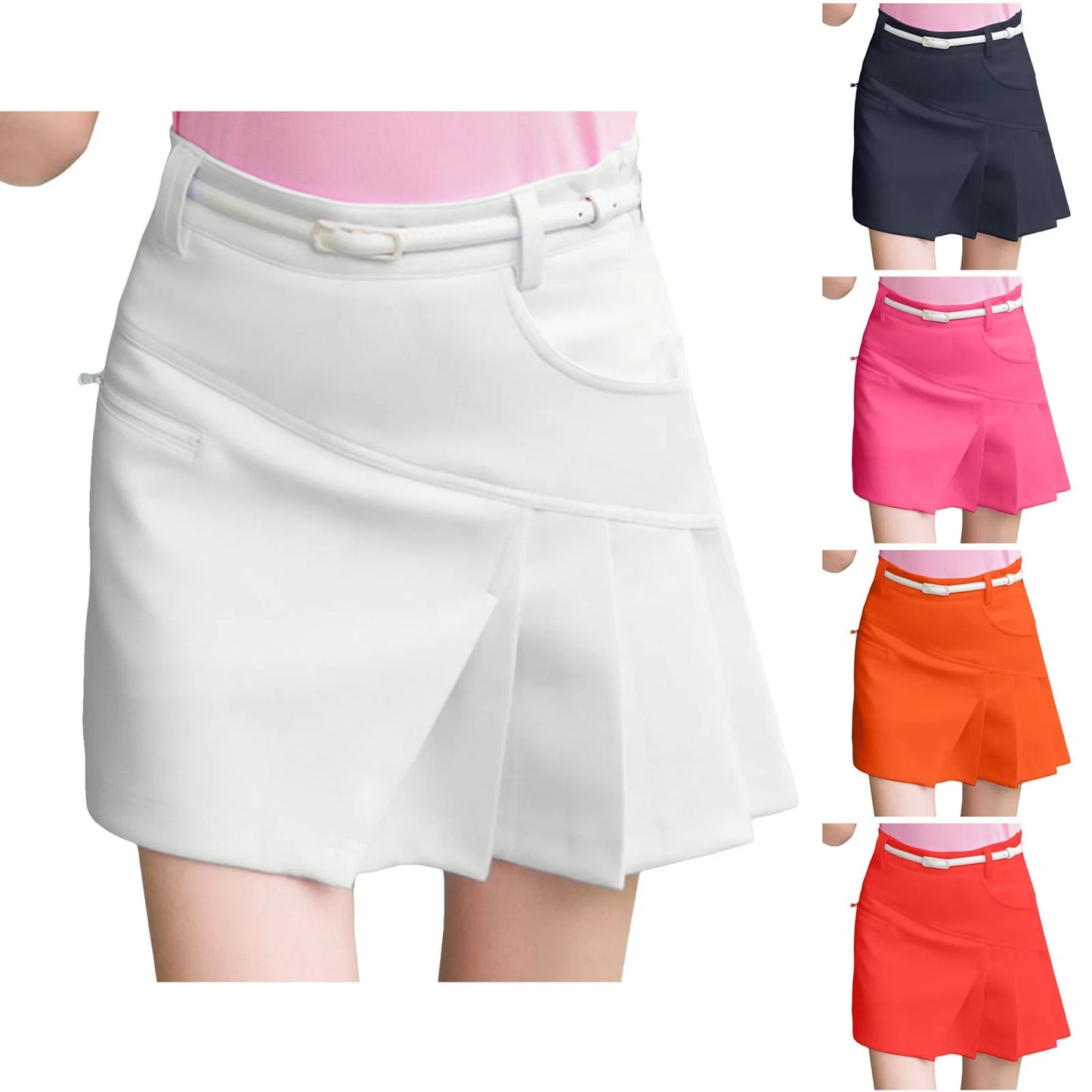 High Waist Asymmetrical Wrap Mini Skirt with Side Zip Streetwear Design