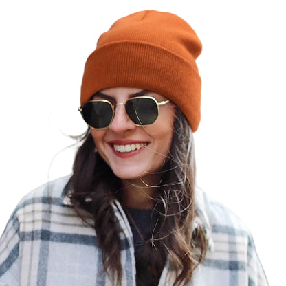 Classic Ribbed Cuffed Acrylic Knit Beanie for Everyday Minimalist Streetwear and Casual Fashion