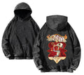 Vintage Anime Goth Hoodie With Oversized Graphic Streetwear Design