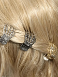 Skeleton Hand Hair Claw Clip Gothic Punk Statement Hairstyle Accessory