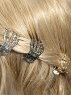 Skeleton Hand Hair Claw Clip Gothic Punk Statement Hairstyle Accessory