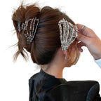 Skull Hair Claw Clip Gothic Y2K Alternative Statement Fashion Accessory