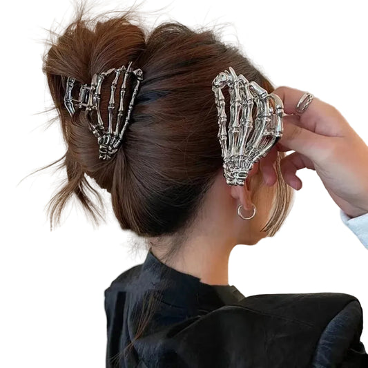 Skull Hair Claw Clip Gothic Y2K Alternative Statement Fashion Accessory