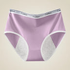 Six-Piece High-Waisted Menstrual Brief Set with Striped Waistbands