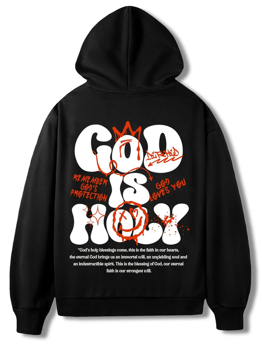 Anime-Inspired Typography Hoodie with Bold Manga Streetwear Aesthetic