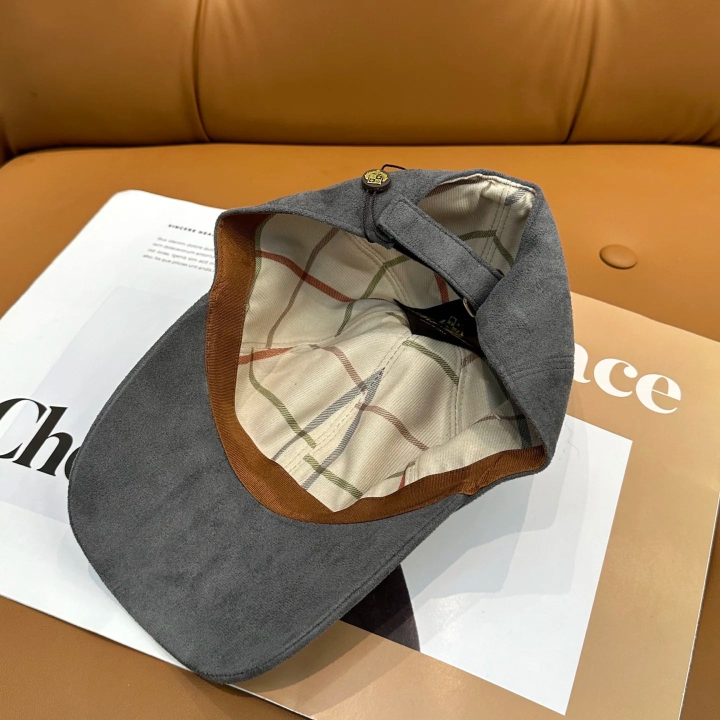 Vintage Suede Dad Cap Adjustable Curved Brim Casual Streetwear Baseball Hat